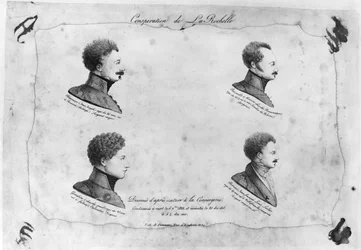 La Rochelle plot, portraits of the four sergeants, after 1822